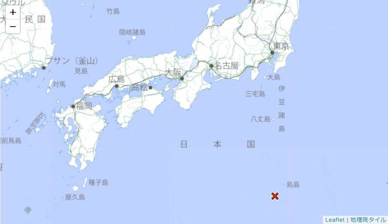 日本伊豆群島昨才發生規模6.6地震，今上午又發生芮氏規模6.1地震，深度僅10公里。（圖擷自日本氣象廳）