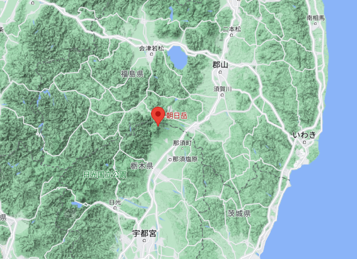 日本栃木縣朝日岳發生山難，4名登山客死亡。（圖擷自Google地圖）