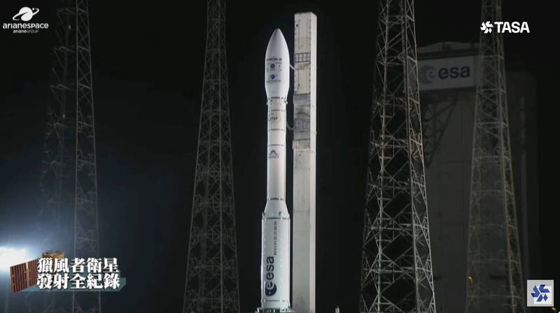 獵風者衛星今9日上午9時36分，於法屬圭亞那太空中心再次挑戰升空，發射成功。（擷取自太空中心臉書）