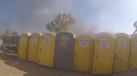 以国军方13日晚间上传哈玛斯武装分子朝着音乐节流动厕所扫射影片，指哈玛斯就只是想「杀人」而已。（撷取自以色列国防军影片）(photo:LTN)
