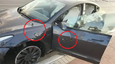 一名从袭击中倖存的以色列人，事后向家人透露，自己因是靠着电动车特斯拉（Tesla），才成功从哈玛斯武装份子的枪击中逃脱。（图撷取自@giladalper 社群平台「X」）(photo:LTN)