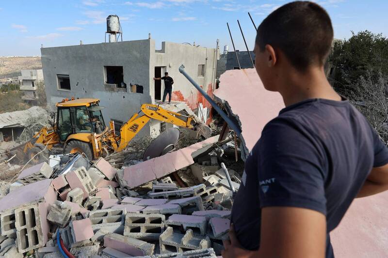 以色列军队将「哈玛斯二把手」阿鲁里住家炸成废墟。（法新社）(photo:LTN)