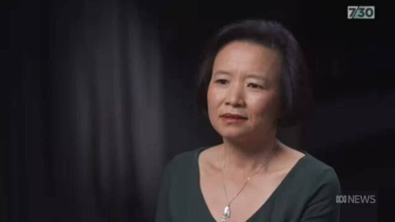 澳洲广播公司（ABC）节目专访遭中国关押3年的澳籍华裔记者成蕾。（撷取自ABC电视画面）(photo:LTN)