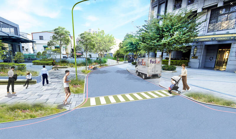 新竹市長春公園改建工程完工示意圖。（市府提供）