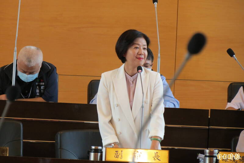 中市副市長王育敏被國民黨中央列不分區第13名。（記者蘇金鳳攝）