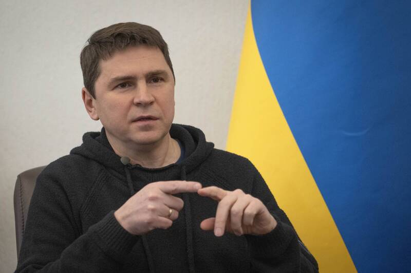 烏克蘭總統府顧問波多利雅科透露，與俄方和平談判不到1小時，烏克蘭首席談判官就失去希望。（美聯檔案照）