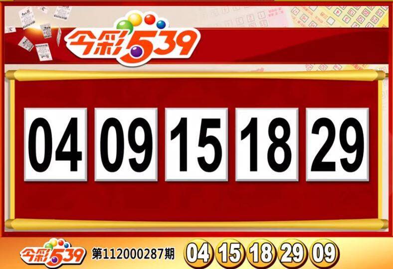 今彩539、39樂合彩開獎號碼。（圖擷取自東森財經新聞57彩券王）
