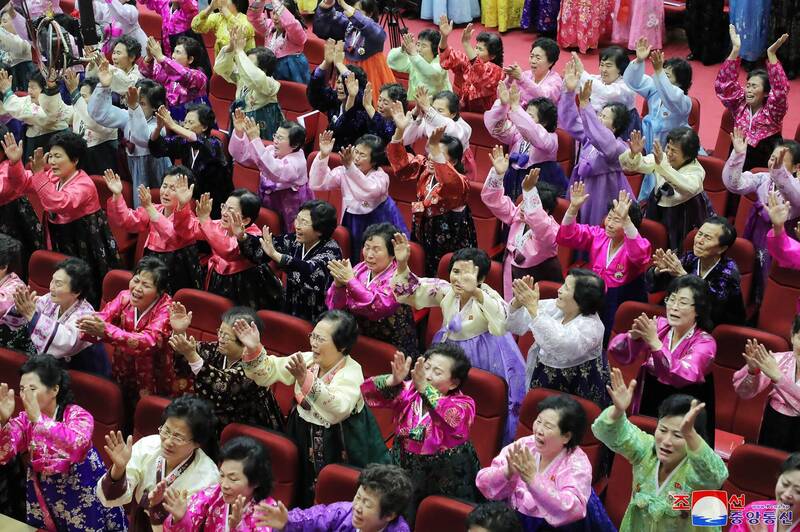 北韩週日举行全国母亲大会。 （法新社）(photo:LTN)