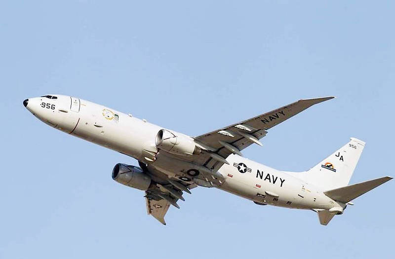 
A US Navy P-8A Poseidon patrol aircraft is pictured in an undated photograph.
Photo: EPA