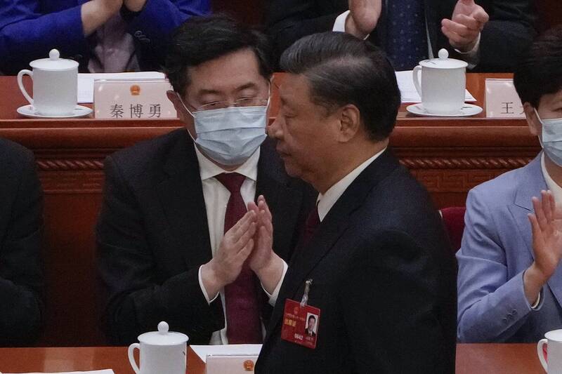 有媒体报导习近平进行史达林式的全面清洗，中国前外长秦刚早已身亡。（美联社）(photo:LTN)