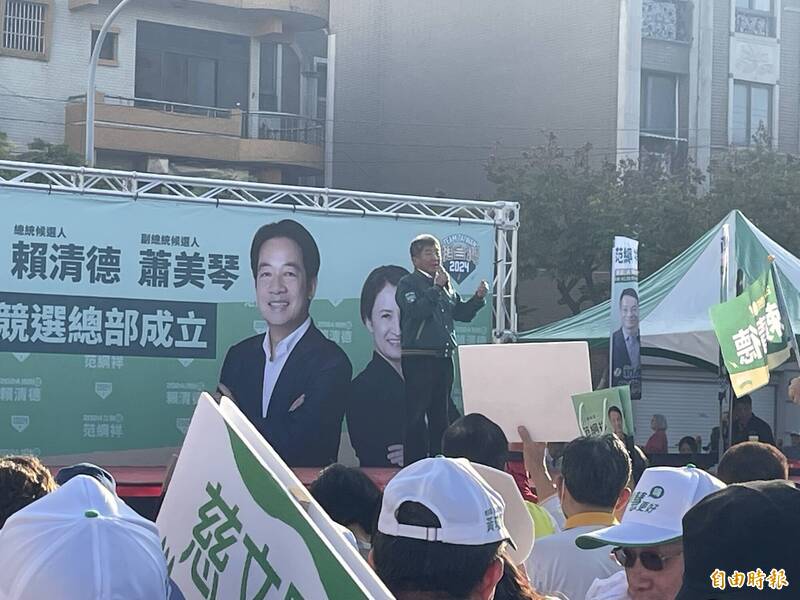 前衛生福利部長陳時中提到，這次是三個黨在選，一個在對岸，呼籲這次選舉一定要選有台灣情、台灣心及要顧台灣的候選人。（記者謝武雄攝）