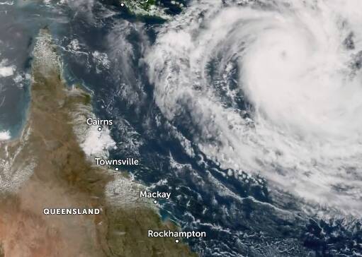 热带气旋「贾斯伯」（Cyclone Jasper）」袭击澳洲东北部。（撷取自「X」平台）(photo:LTN)