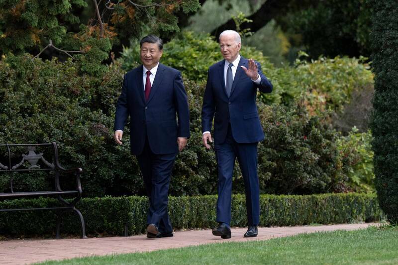 美国总统拜登与中国国家主席习近平，上个月在旧金山举行「拜习会」。（法新社）(photo:LTN)