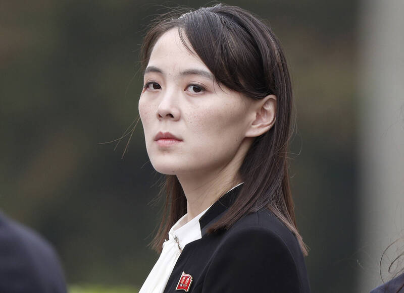 金與正21日在北韓官媒發表專文譴責聯合國安理會,指安理會對美國、南韓不負責任的武力、言語挑釁行為視而不見,圖為金與正資料照。(美聯社) 金與正21日在北韓官媒發表專文譴責聯合國安理會,指安理會對美國、南韓不負責任的武力、言語挑釁行為視而不見,圖為金與正資料照。(美聯社)