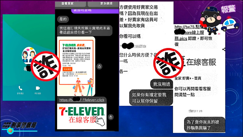 刑事局指出，網路交易假客服是歹徒最常用的的詐騙方式。（記者姚岳宏翻攝）