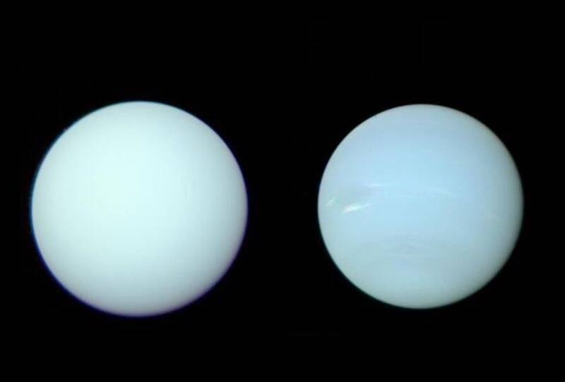天王星（左）与海王星（右）颜色其实非常接近，都偏水绿色。（图撷取自哈佛大学）(photo:LTN)