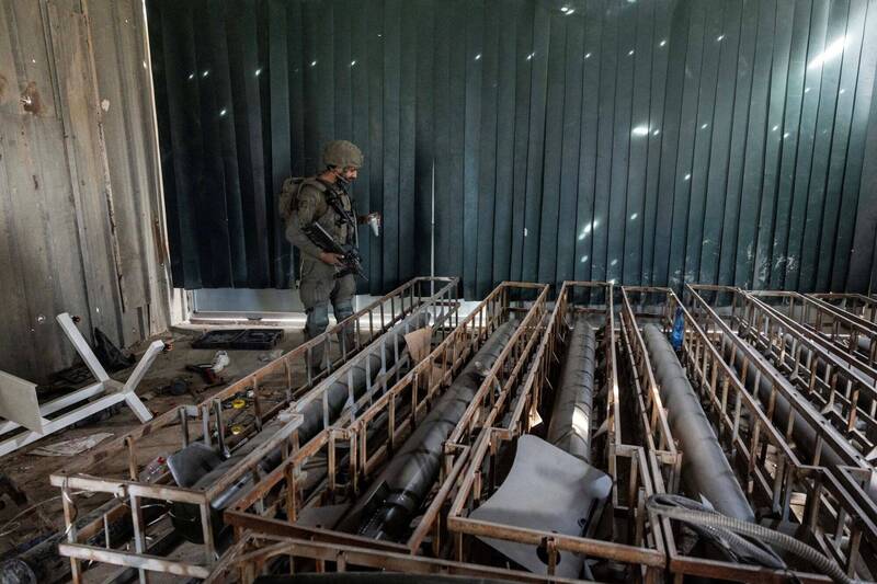 以军在加萨走廊中部发现一处大型火箭制造工厂。（路透）(photo:LTN)