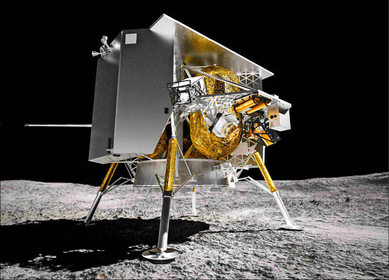 美国民营企业Astrobotic研发的月球登陆器「游隼号」（Peregrine），因技术问题无法在月球软着陆。（美联社）(photo:LTN)