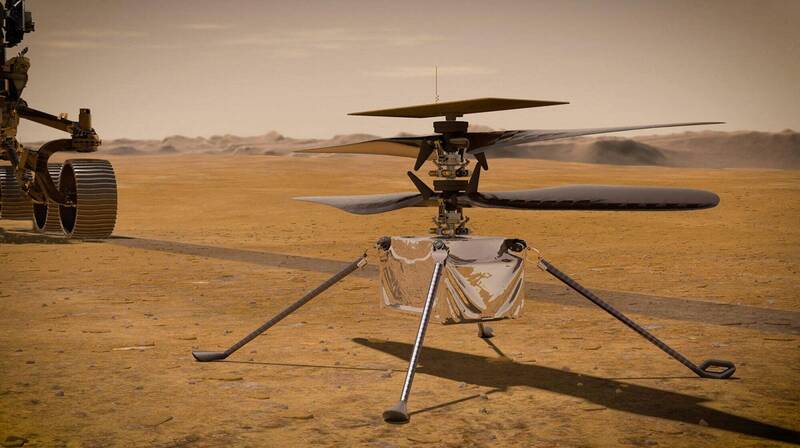 美国国家航空暨太空总署（NASA）火星直升机「创新号」（Ingenuity）示意图。（法新社资料照）(photo:LTN)