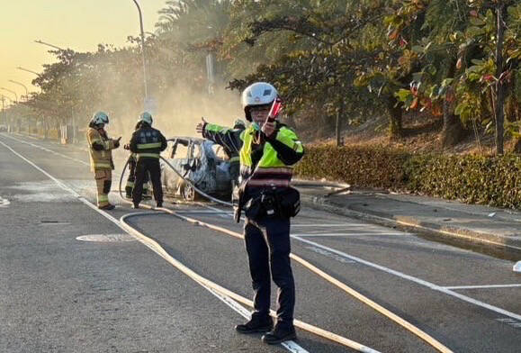 一家5口命案意外查出當天林男曾開車自撞，5人自行脫困，林男則稱恍神所致。（民眾提供）