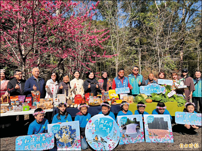 草嶺石壁櫻花季2月10日至3月10日登場，雲林縣府、古坑鄉公所邀請大家上山賞櫻走春。（記者黃淑莉攝）