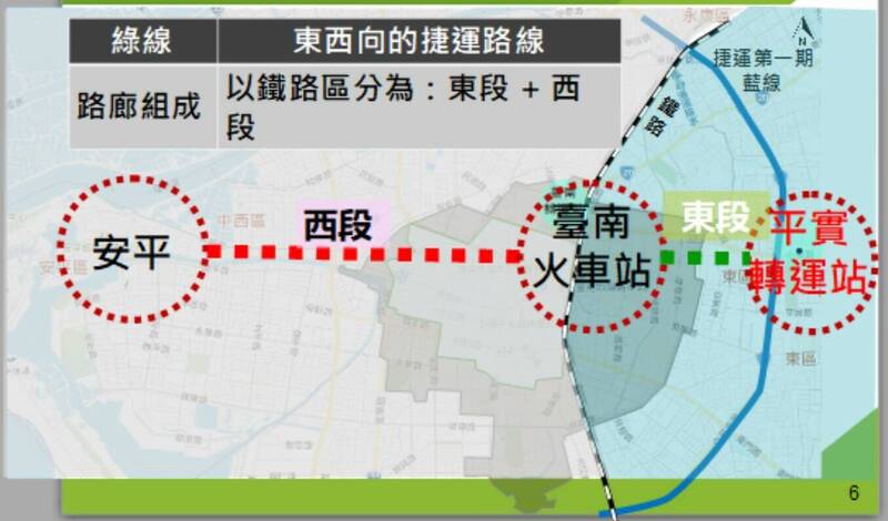 台南捷運綠線路廊示意圖，全案尚未定案。（記者洪瑞琴翻攝）