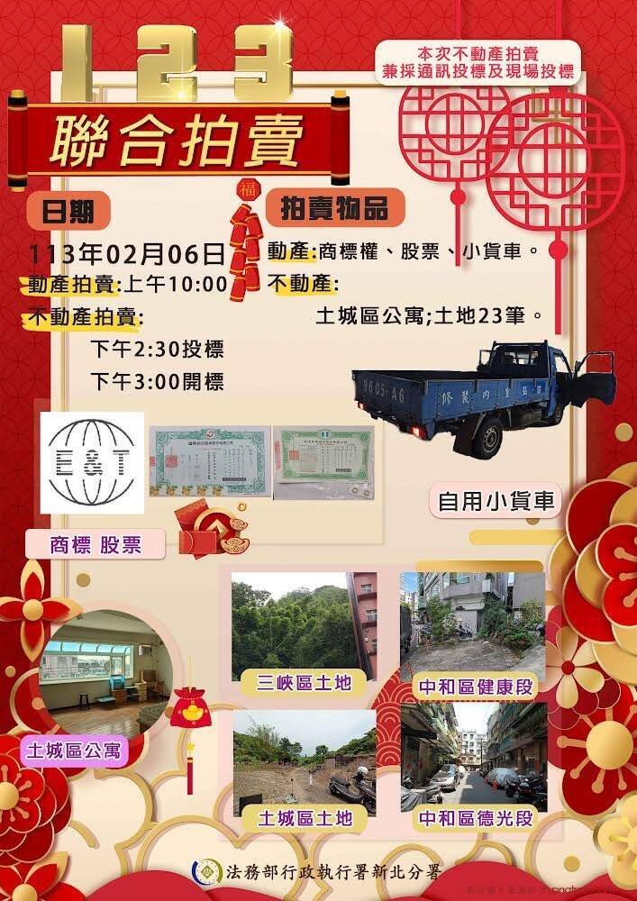 新北,|新北分署過年前清倉拍賣 房屋、土地、貨車、股票通通有 - 社會 - 自由時報電子報