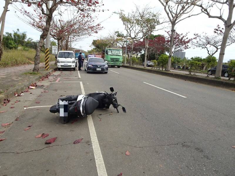 大雅區東大路二段與月祥路前發生一起機車車禍。（民眾提供）