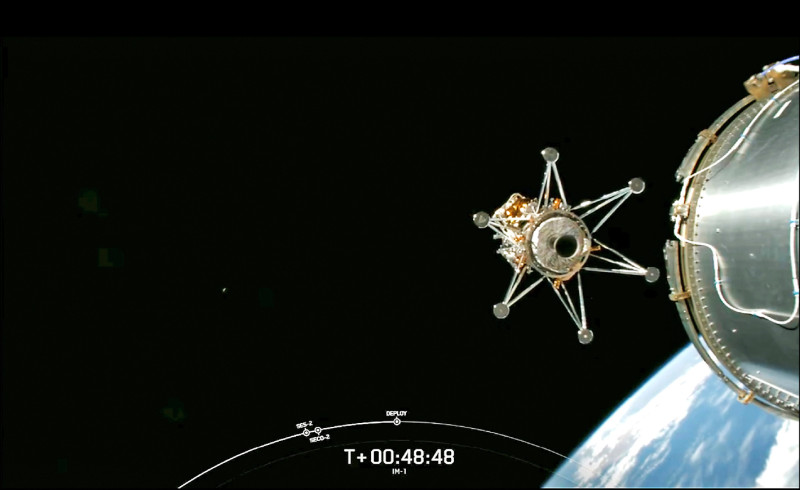 发射后约48分钟，奥德赛号在距离地球约223公里的高空，从火箭上节分离出来，开始它的月球之旅。（美联社）(photo:LTN)
