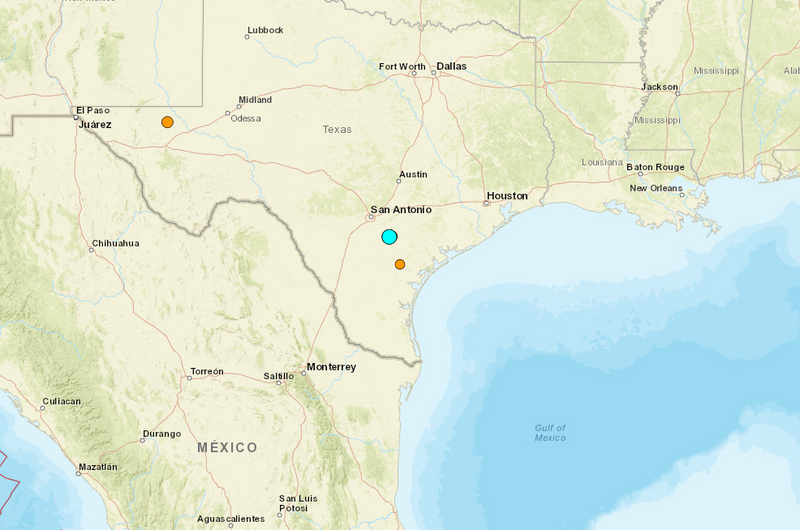 美国德州福尔斯城附近发生芮氏规模4.7地震，同地区3週内已有大约30次地牛翻身。（图撷自USGS网站）(photo:LTN)