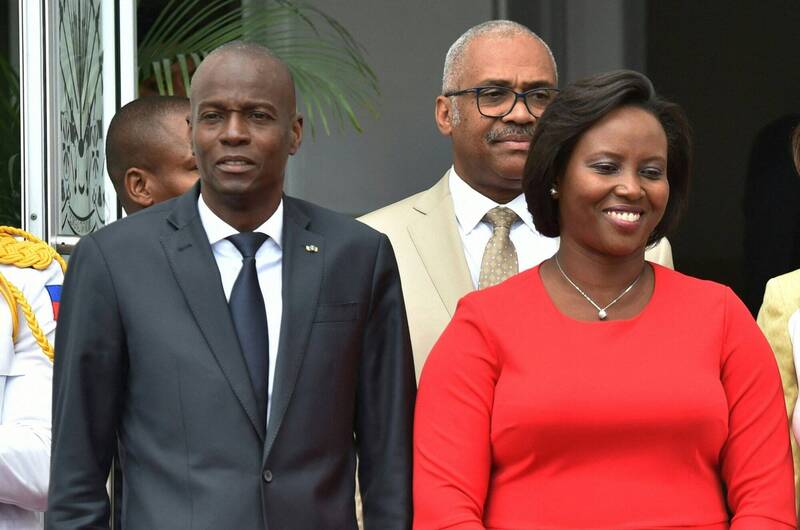 海地前总统摩依士（左）于2021年在宅邸遇刺身亡，其妻玛蒂（右）也中弹重伤，不料近日案情竟出现重大逆转，当晚身受重伤的第一夫人玛蒂竟被指为共犯。（法新社）(photo:LTN)