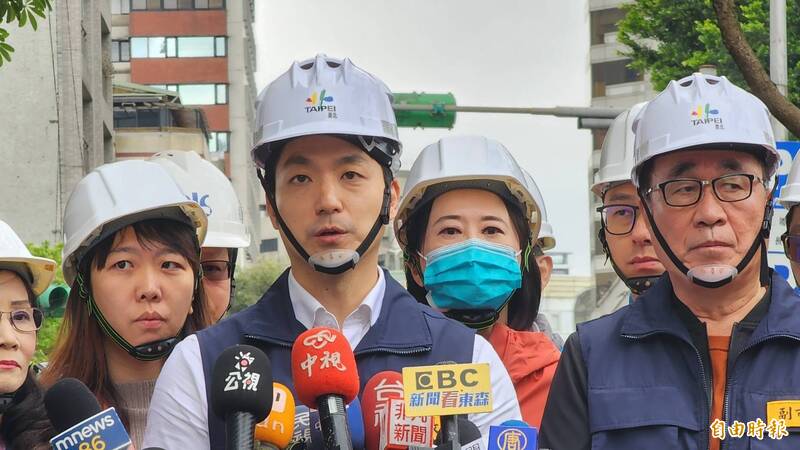 蔣萬安再視察慶城街工地塌陷 稱除東側外其餘監測數值正常