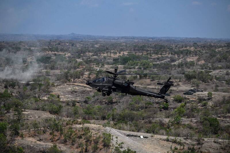 一架美军AH-64阿帕契直升机于当地时间週五下午，惊传在密西西比州东北部坠毁，据指该起事故造成2名国民兵罹难。图为同款机型，示意图。（欧新社）(photo:LTN)