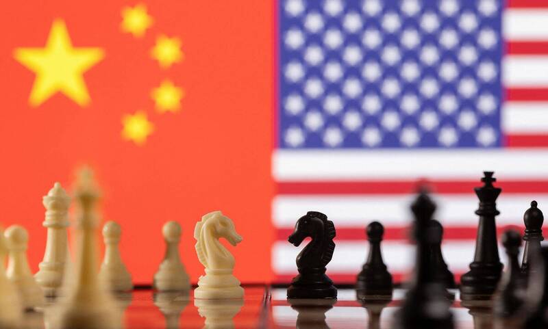 美国与中国角力示意图。（路透）(photo:LTN)