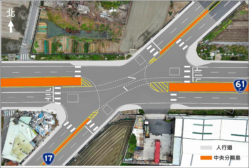 彰化陳姓三姊弟出事路口，將改為Z字型行穿線。（彰化工務段提供）