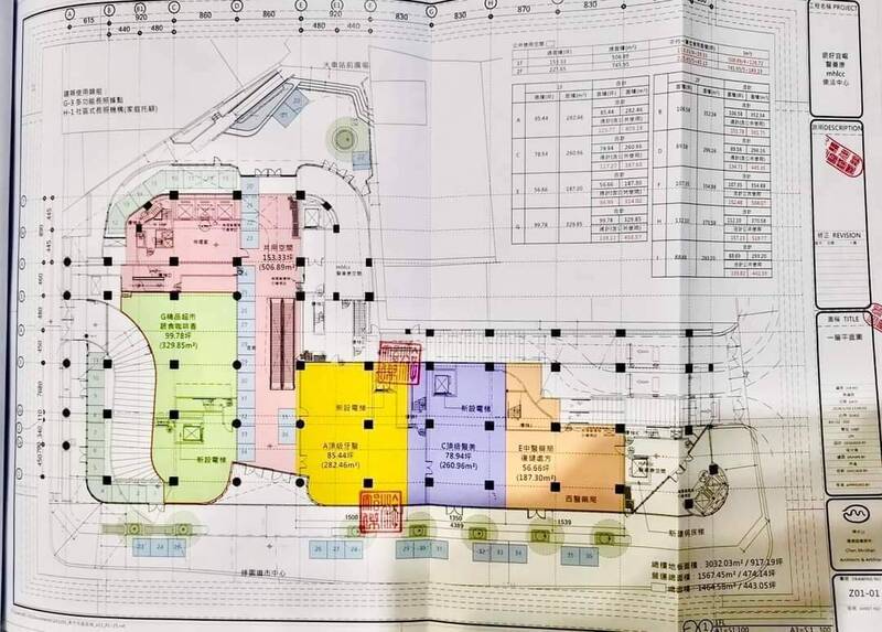 新竹市晶品城宣佈停業及進行裝修，且一張改為長照和頂級醫美的平面圖流出，市議員劉康彥批這樣有符合大眾利益嗎？（照片取自劉康彥臉書）