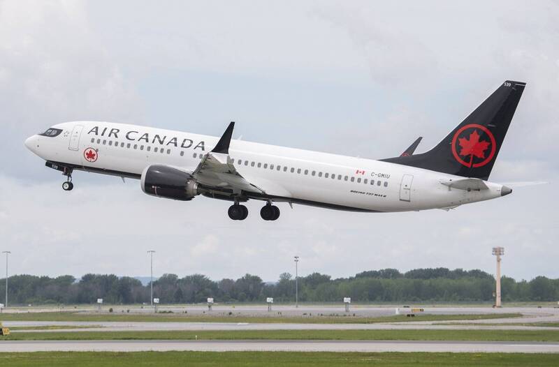 加拿大航空从圣露西亚飞往多伦多的班机，有孕妇在飞行途中分娩。加航客机示意图。（美联社）(photo:LTN)