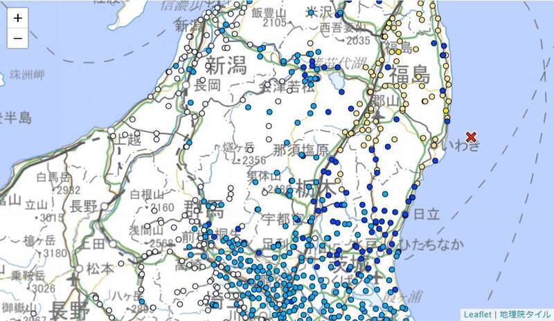日本气象厅唿吁地震强烈的地区，在未来一週左右仍须慎防可能发生最大地震强度为5级以下的地震，且须提防落石及土石流。（图撷自日本气象厅）(photo:LTN)
