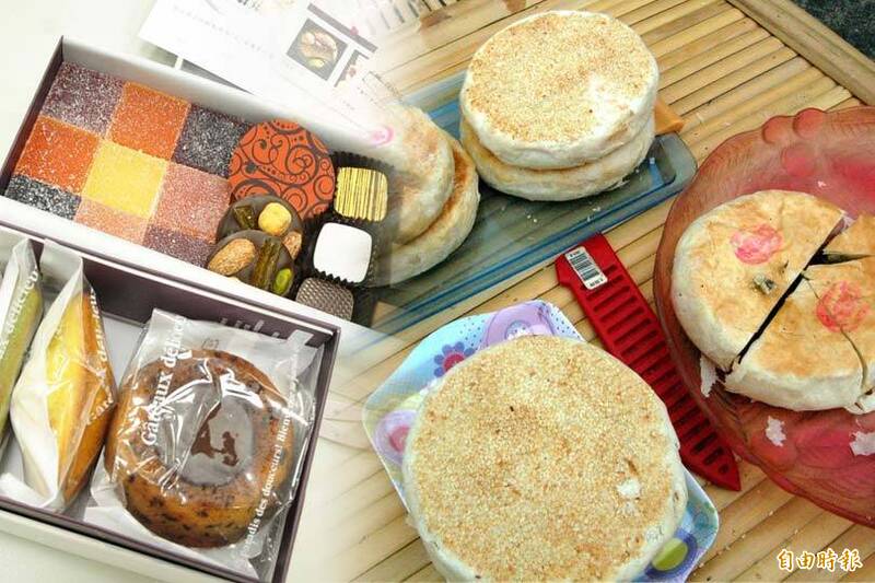 現代人結婚送喜餅，除了傳統大餅，也有人選擇法式喜餅。（資料照；本報合成）
