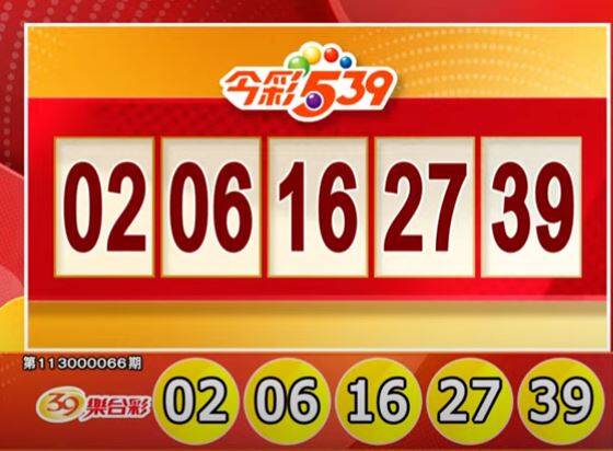 今彩539、39樂合彩開獎號碼。（擷取自三立iNEWS《全民i彩券》）
