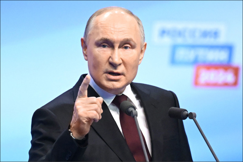 俄罗斯总统普廷17日以近88%得票率顺利连任，成为俄国200多年来，任期最长的领袖。他警告，若北约与俄国爆发冲突，第三次世界大战将一触即发。（法新社）(photo:LTN)