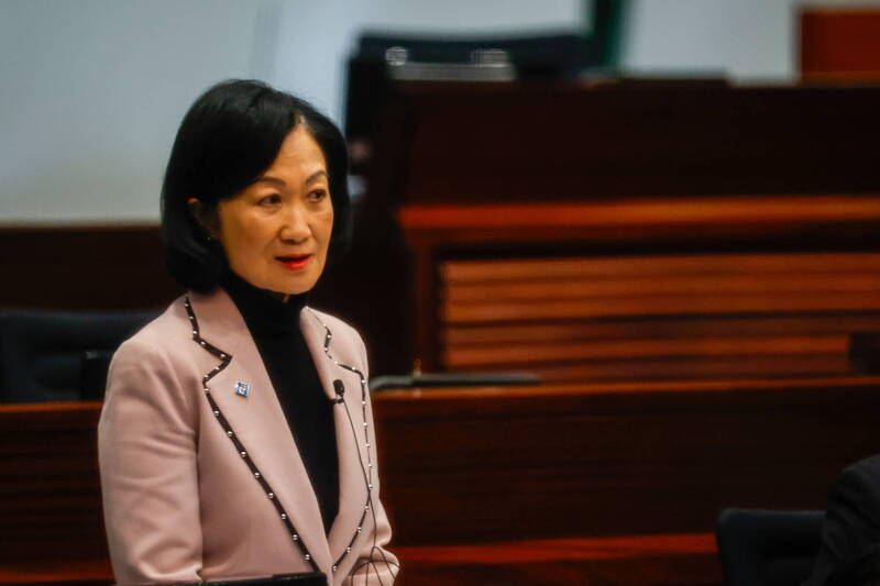 叶刘淑仪表示，如果23条早于2003年立法，相信2014年就不会出现持续79天的「占中」运动。（欧新社）(photo:LTN)