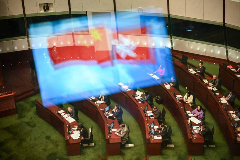 香港立法会今早恢复对基本法23条草案（维护国家安全条例草案）的二读辩论，据报导，草案有可能今晚三读通过。（法新社）(photo:LTN)