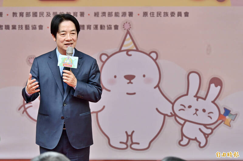 副總統賴清德今出席在總統府舉辦的「寶貝童心,夢想起飛」聯歡童樂會。(記者叢昌瑾攝) 副總統賴清德今出席在總統府舉辦的「寶貝童心,夢想起飛」聯歡童樂會。(記者叢昌瑾攝)