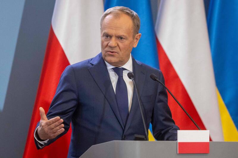 波兰总理图斯克（图）29日表示，欧洲已经进入「战前时代」。（法新社）(photo:LTN)