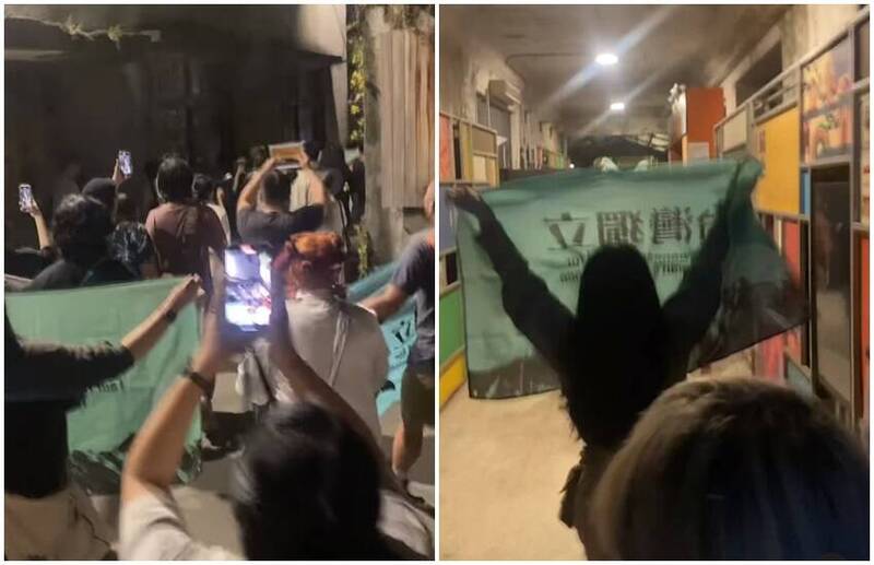 樂迷們帶了台獨旗到Legcay Taipei聽回春丹唱歌。（圖翻攝自Threads）