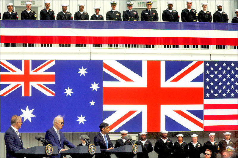 美国、英国和澳洲组成的「澳英美三方安全伙伴关系」（AUKUS）将在8日宣布，准备启动AUKUS「第二支柱」相关谈判，希望促使日本加入，以强化在印太地区吓阻中国的能力。（路透档案照）(photo:LTN)