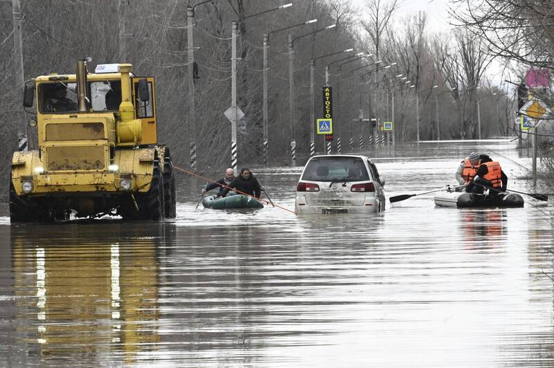 俄罗斯南部奥伦堡州近期遭受洪灾。（美联社）(photo:LTN)
