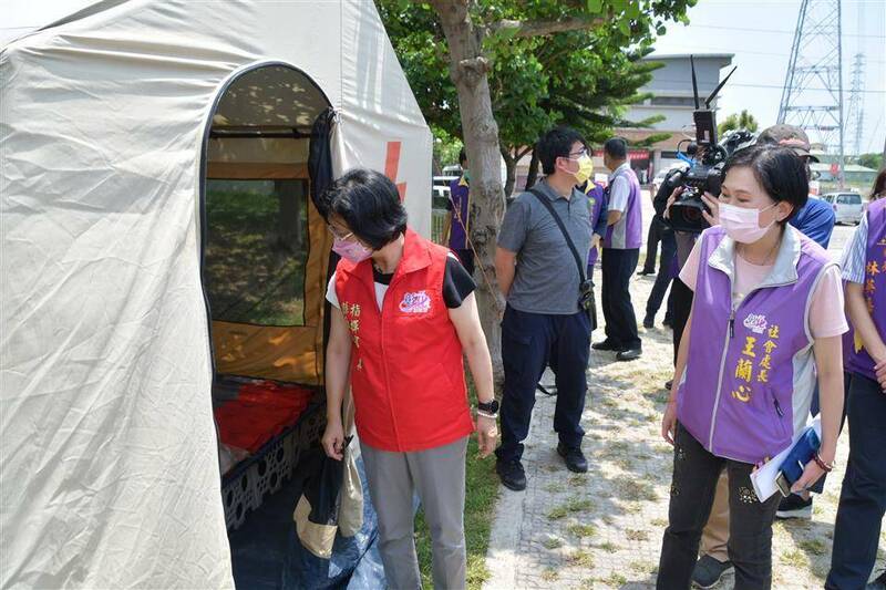 兩年前的全民防衛動員暨災害防救演習在彰化縣溪湖鎮登場，當年也有在溪湖進行示警訊息的發送測試。（資料照，彰化縣政府提供）