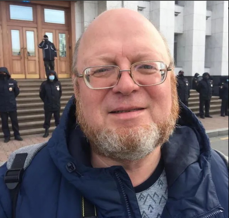 《富比士》驻俄记者明加佐夫（Sergei Mingazov，见图）谈论俄军「布查大屠杀」遭当局逮捕。（图撷取自Ｘ社群@vottak_tv）(photo:LTN)